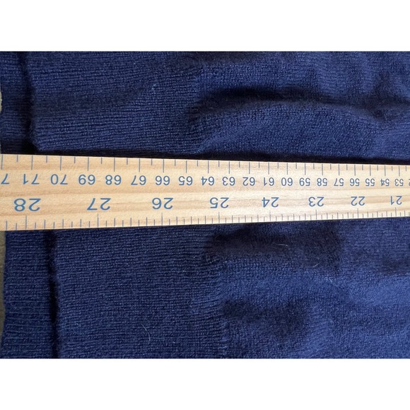 Cashmere mens quarter zip pullover MED leather pull lg sleeve‎ quiet luxury - Picture 9 of 11